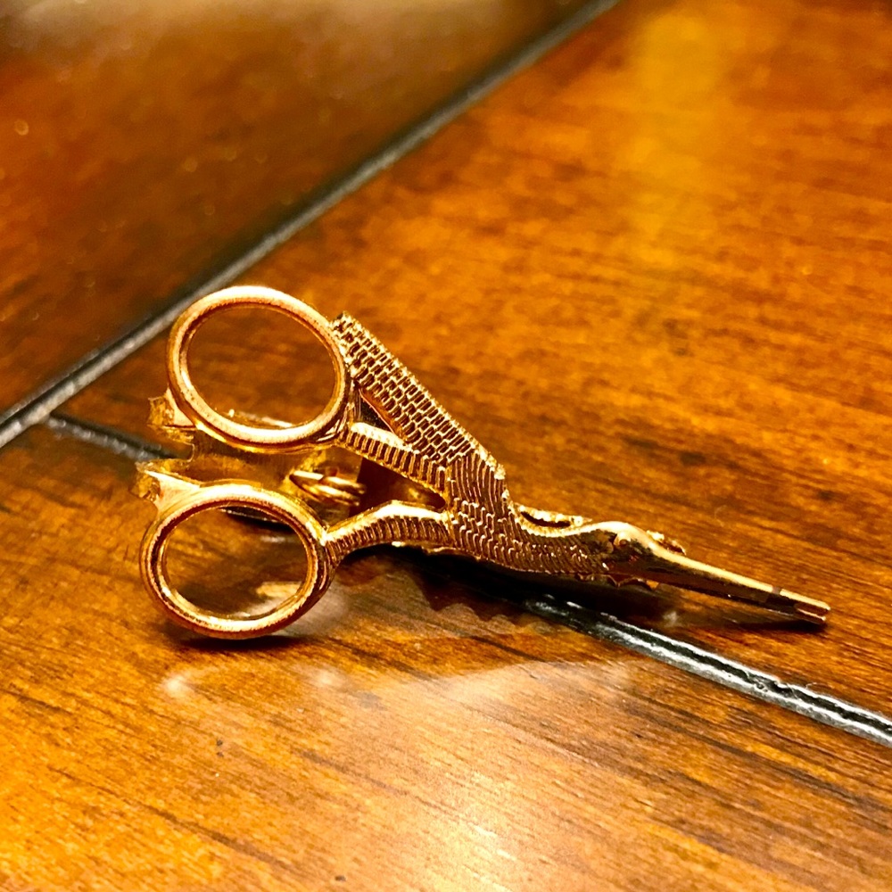 Gold Tone Bird Vintage Tie Clip